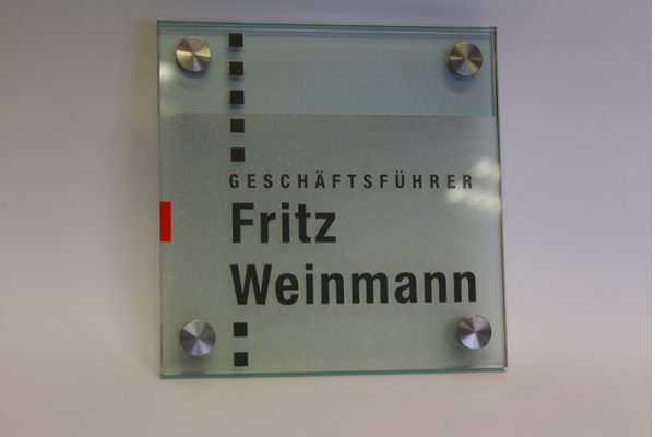 Glasschilder, Echtglas Schild, Praxisschild,