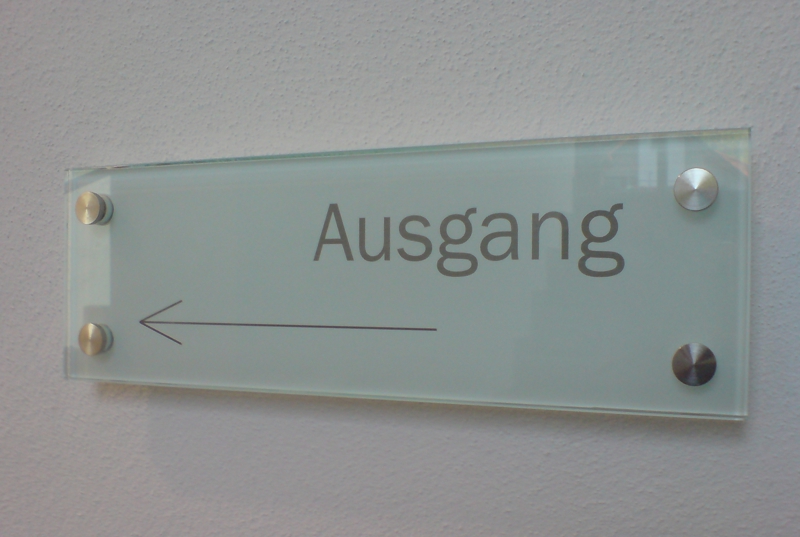 Glasschilder, Echtglas Schild, Praxisschild,