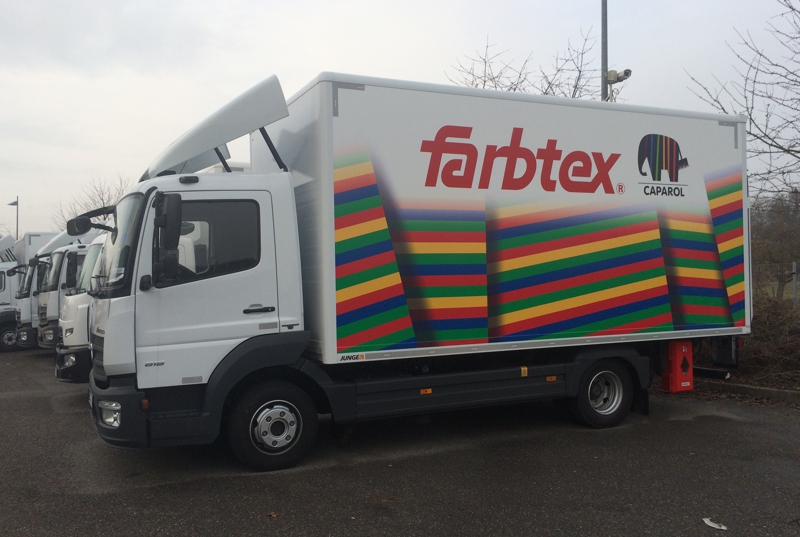 LKW Beschriftung, farbtex, fahrzeugbeschriftung