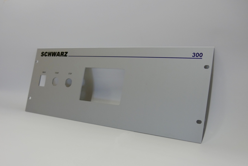 aluminium frontplatte typenschild 19 zoll schrank elocal unterdruck